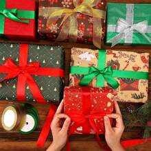 Polyester Satin Ribbon Gift Box, Candy Box, Cake Box, Flower Decoration Satin Ribbon (Slight Color Difference Due To Machine Dyeing) - Pink - View 9