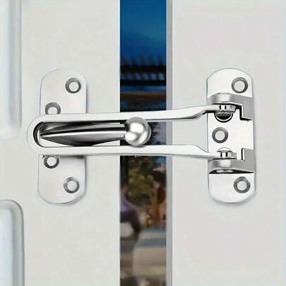 1PC Solid Thickened Door Security Lock Swing Pole Door Lock For Home/Hotel/ Reinforced Door Stop, Anti-Theft Padlock Door Buckle