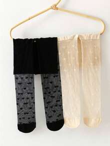 1/2 Pair Ultra-Thin Stirrup Dance Tights, Stretchy Leggings Suitable For Girls - Multicolor - View 8