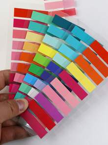 200pcs Colorful PET Sticky Notes, Writable, Repositionable Translucent Bookmarks, Self-Adhesive Page Labels, Suitable For Binders And Indexing School Supplies - Multicolor - View 3