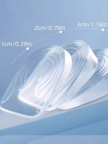 1 Pair Transparent Silicone Anti-Slip Shock-Absorbing Soft & Elastic Heel Inserts, Multi-Height, Invisible Shoe Insoles, Heel Height Increase Pads Suitable For Various Shoes Insulation, Galentines, Puppy, Carnival, Shoe, Spring Summer Picks, Brides Maid Gifts, Room, Bedroom Decor, Bedroom Decor, Beach, Travel, For Men, For Women, Vacation, Women's Day, Travel Essentials, Wedding Favors, Y2k, Bedroom, Car Accessories Women, Kitchen Decor, Cute Stuff - Transparent - View 3