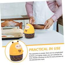 ABOOFAN 2 Piezas Temporizador recordatorio de Cuenta Regresiva Reloj cronometrador Egg Timer Herramienta de temporización recordatorio de de cocción Suministro para Hornear AbS - Amarillo - Ver 4