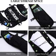 Running Vest Backpack Women With Water Bottle 500ml, Hydration Vest, Camel Hydration Backpack Men, Lightweight 150g For Trailrunning Hiking Marathon