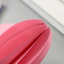 100pcs Thick Multi-Color Heart Shaped Self-Adhesive Sticky Notes, Removable & Reusable, Tear-Resistant Pink Memo Pad, Suitable For School Notes, Office Reminders, Personal To-Do Lists, Family & Colleague Messages, DIY Scrapbooking, Gift Card Decoration, Holiday Party Favors, Diary Highlighting, Etc. - Pink - View 6