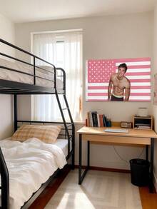 1 chiếc cờ Mỹ màu hồng Jacob Elordi ngộ nghĩnh, thích hợp treo tường, kích thước 90x150cm, họa tiết cờ Mỹ, trang trí, phù hợp cho phòng ngủ, ký túc xá, ngoài trời, tiệc tùng và nhiều nơi khác. - Hồng - Xem 4