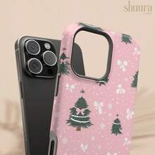 Funda de teléfono rosa de Navidad, funda de teléfono de árbol de Navidad de bastón de caramelo, cubierta navideña linda, funda de teléfono femenina de Navidad, funda resistente brillante y mate, funda de teléfono de dibujo animado creativa, a prueba de golpes y resistente a caídas, protección completa, adecuada para 17/17ProMax/iPhone16/16Plus/16Pro/16ProMax, iPhone15/15Plus/15Pro/15ProMax, iPhone14/14Plus/14Pro/14ProMax, iPhone13/13Pro/13ProMax, regalo perfecto para novia, novio, Día de San Valentín, Navidad - Blanco - Ver 10