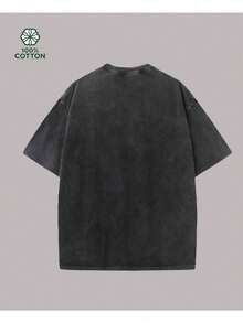 100 Percent Cotton Relaxed-Fit Short-Sleeve Two-Piece Set. Featuring A Flame-Inspired Logo And Star Emblem, This Design Blends Artistic Flair With Distinctive Appeal-A Unique Print That Ensures You Stand Out From The Crowd. Perfect For Everyday Casual Wear, It's An Essential Piece For Spring And Summer Outfits.Gras.Graphic T Shirts.Vintage T Shirts.Men 2 Piece Set.Conjunto Para Hombre.Hellsta R.Men Shorts Set. - Black - View 3
