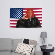 Nine Vicious American Flag Tapestry – "Underground Hip Hop" Rap Wall Art Z1LZ - 如圖所示. - 查看 11