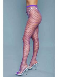 1pc High Elasticity Women's Fishnet Pantyhose, Seamless And Unlined Fishnet Stockings - Multicolor - View 18