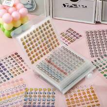 60-Card Capacity Photo Album, Large Storage Scrapbook, Nail Art Sticker Collection, Random 25pcs Stickers Included - Multicolor - View 2