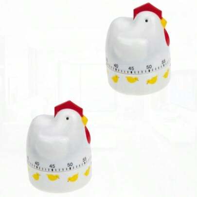 ABOOFAN 2 Piezas Temporizador Cocina Temporizador Digital Herramienta mecanica Egg Timer Reloj Reloj Digital Cepillo Dientes Temporizador mecanico Cocina