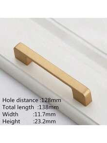 现代铝合金金色厨房橱柜把手和旋钮、抽屉拉手、衣柜门把手、家具五金 - 金色 - 查看 6