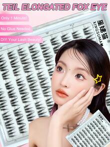 180/90 Cluster Lash Extensions, Glue-Free, Removable, C 0.07 Natural Look, DIY Eyelash Extension, Natural Cluster False Eyelashes, Cosplay False Eyelashes, 10 Rows, Glue-Free Lashes, Natural & Lengthening Lash Clusters, Women's Eye Makeup Tool For Party & Nightclub - Black - View 8