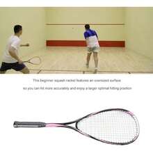 Raqueta de Squash de Entrenamiento Raqueta de Squash Liviana para Principiantes de Carbono para Gimnasio, Parque, Escuela, para Gimnasio, Parque, Escuela, Hogar - Rojo - Ver 5