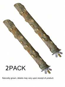 1/2/3/4/5/10pcs Natural Spiked Wood Bird Perch, Parrot Claw Grinding Stick, Cage Platform Toy, Suitable For Cockatiel, Parrotlet, Bourke's Parrot, Lovebird - Brown - View 7