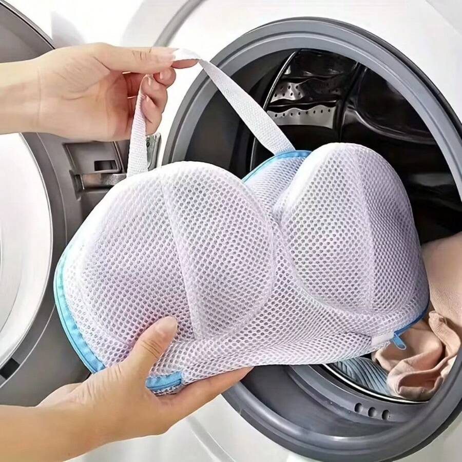 High-Quality Bra Washing Bag - Zippered Mesh Protector For Delicate Items And Sportswear | Design That Resists Deformation For Gentle Machine Washing 3-In-1 Delicate Laundry Bag: Airy Mesh + Snag-Free Zipper, Essential For Swimwear And - Blue/1pcs - View 1