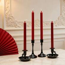 2/4 Packs 25cm European Red Long Stem Candles, Atmospheric Scented Candles, Smokeless Aromatherapy Candles, Suitable For Romantic Dinners, Valentine's Day, Home Decor, Photography Props, Party/Restaurant Decoration, Best Friend's Gift, Daily Use, Wedding Souvenir, Picnic Gatherings, And Table Setting During Ramadan, Various Holiday Party Atmosphere Decorations.