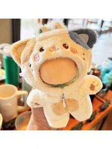 17cm Doll Clothing, Compatible With LBB First, Second, And Third Generation Dolls, Animal Shaped Doll Clothing, 6.7-Inch Doll Clothing Accessories, Zipper Hooded Jumpsuit, Furry Doll Dress Up (Excluding Dolls) - Multicolor - View 9