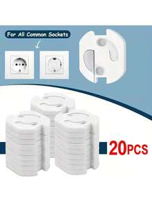 30/20/15/10/8/6/2pcs Baby Socket Protector Covers – Child Safety Socket Covers – Home Baby Safety – Rotating Socket Covers – Home Safety - Multicolor - View 16