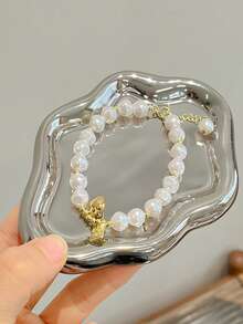 云朵造型珠宝及香薰展示托盘，奢华玄关钥匙架装饰，家居装饰，情人节礼物，珠宝收纳托盘，化妆间装饰 - 白色 - 查看 3