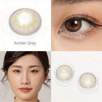 Lentilles de contact de couleur jaune, pupilles jaunes naturelles, maquillage des yeux, lentilles de contact jaunes de haute qualité, maquillage avec des lentilles jaunes, beauté quotidienne, maquillage de l'iris, convient pour les sorties ou le port quotidien, costume d'Halloween cosplay