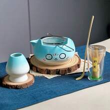 5pcs/Set New Creative Ceramic Cartoon Matcha Tea Set, Including Matcha Whisk, Matcha Bowl, And Tea Spoon - A Complete Tea Making Tool Set - Multicolor - View 15