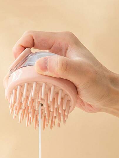 Pet Shampoo Brush With Liquid Shampoo, Scalp Massage Cleansing Tool For Pet Bathing