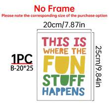 1/3件套返校季励志标语帆布海报。这里是精彩故事发生的地方。返校季墙面装饰画。非常适合学校墙壁、走廊、餐厅和办公室走廊的装饰。家居装饰和墙面艺术！室内装饰。精美的房间装饰，可选配画框。 - 彩色 - 查看 20