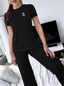 Women Two-Piece Outfits - Black - View 2