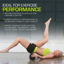 1 Stück hochwertige schwarze PP Yoga Massagerolle - mittlere Dichte, strukturierte Oberfläche, geeignet für Tiefengewebemassage und Muskelregeneration, leichtes Schaumstoffrollendesign, ideal für Muskelentspannung, Pilates und Fitness, für Zuhause oder Büronutzung, Yoga Zubehör