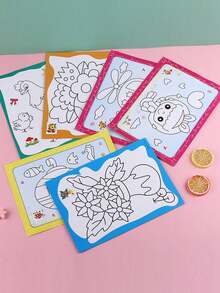 20件/10件/5件/50件/100件 儿童水彩画套装，涂色，幼儿园手工DIY，水彩画，教育涂鸦艺术，教育，儿童绘画套装，儿童绘画，儿童小礼物，玩具游戏，情人节儿童手工，玩具，儿童玩具，儿童派对礼物（款式随机） - 彩色 - 查看 9