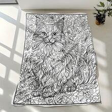 1pc Colorable Geometric Cat Graffiti Blanket - Long Plush All-Season Sofa Bedspread With Free Coloring For & S, Soft Warm Bedding Gift, Cozy For Rooms (Blanket Only - No Markers Included) Four Seasons Universal Multifunctional Blanket/Perfect Gift, Aesthetic Design And 2D Printing Technology Is An Ideal Companion For Sofa Napping, Traveling Camping, Home Decoration And Office Embellishment.A Thoughtful Gift For Thanksgiving, Christmas, Valentine's Day, Father's Day, Mother's Day And Other Festivals Special Moments Such As Birthdays, Weddings, Anniversaries And More.Exclusive Gifts For Family Members, Partners, Parents, Ren, Grandparents Or Dear Friends.They Are Perfect For Beds, Living Rooms, Offices, Beaches,Newly Expanded Themed Collections To Meet A Variety Of Styles And Scenar. - 多色13 - 查看 1