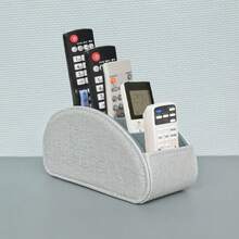 A Faux Leather TV Remote Control Storage Box With 5 Compartments, Simple And Practical, Suitable For Organizing Desktops In The Living Room, Study, And Bedroom, Storing Household Remote Controls, And Keeping Small Items. - Multicolor - View 17