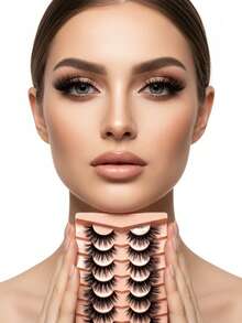 7 Pairs Of Black Curly Eyelashes With Fluffy, Curled, And Voluminous Style - Black - View 6