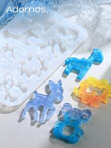 1 khuôn silicon, dùng để đổ nhựa epoxy, khuôn hình thằn lằn, rắn, nhím, thỏ, hươu, chim cánh cụt, sư tử, hươu cao cổ, chó, khuôn nhựa epoxy tự làm mặt dây chuyền, khuôn hình ốc sên, ếch, thích hợp cho các vật liệu làm mặt dây chuyền bằng nhựa epoxy. - trắng - Xem 10