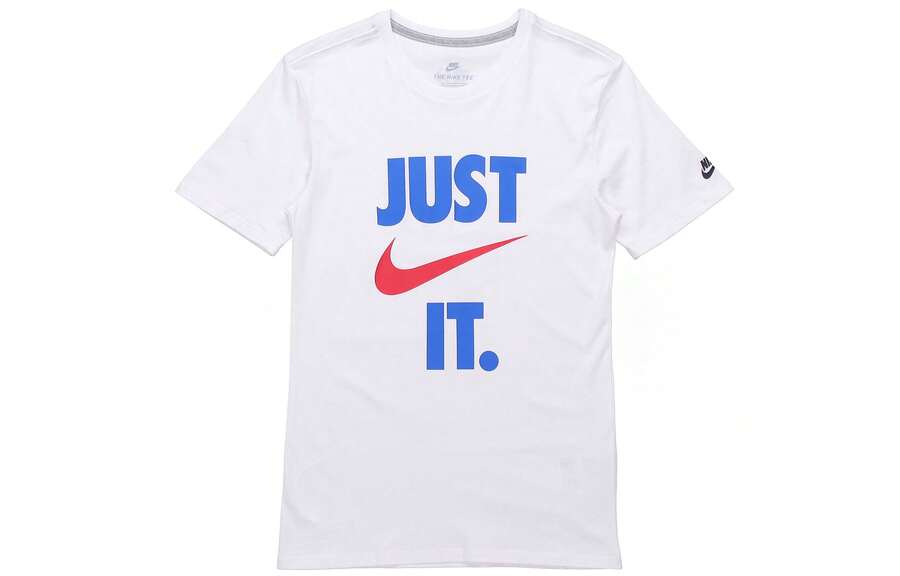 Nike Sportswear 字母印花圓領美式復古多巴胺短袖T卹