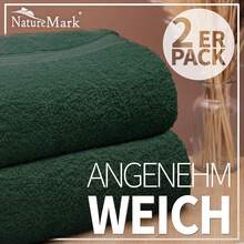 NatureMark 2 Pack Shower Towels Premium Quality 70 X 140 Cm Shower Towel Double Pack, 70 X 140 CM - Dark Green - View 10