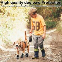 Dog Shoes Hot Pavement, Non - Slip Waterproof Breathable Easy To Clean Put On And Take Off Dog Boots, Paw Protector Hot Summer Roads Winter Snow Black, Size 9: 2.76 Inchx3.35 InchL* - màu đen + Kích thước 9: (2,76"x3,35") (Chiều rộng*Chiều dài) - Xem 6
