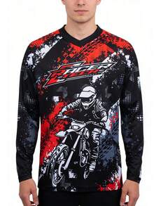 越野摩托车长袖衬衫 男士速降骑行服 越野自行车比赛T恤 速干骑行耐力赛Polera山地车骑行服 Blokecore - 彩色 - 查看 8