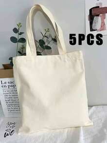 10件套 - 1个便携式多功能帆布手提袋，大容量购物旅行手提包，可重复使用的日常购物袋，可折叠帆布袋（适用于DIY绘画），肩背帆布手提袋，可重复使用的手提包，帆布手提袋，适合日常使用和旅行，多隔层学生手提包，非常适合海滩，旅行帆布手提袋，理想的圣诞礼物 - 彩色 - 查看 19