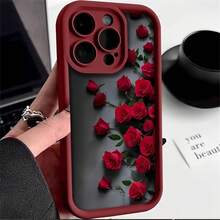 Funda de teléfono impresa Rosa Roja de Alto Valor y Estética para  17,  16,  15 Plus,  13,  15,  12 Pro Max,  16,  12,  16 Pro,  16 Plus,  15 Pro,  16 Pro,  16 Pro Max,  14 Plus Obtén un regalo para tu teléfono - 1 pieza - Ver 8