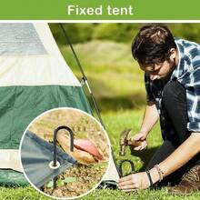 Rebar-Stakes-12 pulgadas estacas de tierra resistentes con gancho en J y revestimiento negro anclajes resistentes para el piso para jardín valla de perro gallinero decoraciones de Navidad valla - BlackJGANCHO - Ver 3