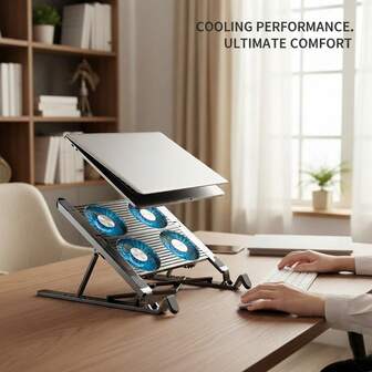 قاعدة تبريد كمبيوتر محمول قابلة للطي 1 قطعة بنظام تبريد نصف موصل جديدة للصيف، حامل تبريد حاسوب محمول