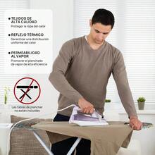 Funda para Burro de Planchar 147x48CM Funda para Tabla de Planchar Bordes Elásticos para Ajuste Perfecto Relleno Grueso para Planchado Suave Resistente a Manchas y Quemaduras Fácil Instalación - Flores de naranja - Ver 5