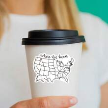 3 piezas Pegatinas de mapa de viaje "Lugares que he visitado" de colores, con tema de EE. UU., regalo del Día de San Valentín, recuerdos de pareja, pegatinas de vinilo resistente al agua con corte a troquelado de 2 pulgadas para portátil, botella de agua, Kindle, regalo para ella - Multicolor - Ver 6