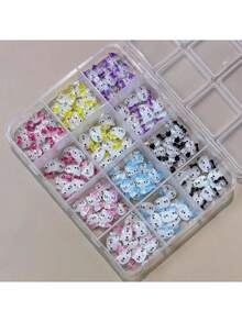 Box Of Leopard Print Cartoon Beaded Pendants, For Jewelry Making, Cute Resin Animal Charms, Suitable For DIY Nail Art And Decorating Trinket Boxes - Multicolor - View 4
