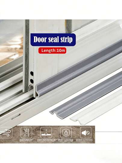 1 Roll 10M Self-Adhesive Foam Weatherstrip Seal, Suitable For Women, Plastic Foam Door & Window Sealing Strip, Applicable For Sliding Doors And Windows, Dust-Proof, Soundproof, Insect-Proof, Waterproof Door Gap Draft Excluder Tape