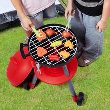 28 PCS BBQ Grill Playset, Kids Toys Kitchen Playset With Sound & Light, Little Chef Play, Interactive Grill Play Food Cooking Playset Barbecue Toy Grill For Toddlers Boys Girls 3-5 Birthday Gift - 彩色 - 查看 9