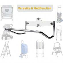 Ladder Hanger Wall-Mounted Garage Wall Ladder Bracket Multifunctional Ladder For Garage Gardens Wall Mount Garden Hose Holder - Silver - View 1