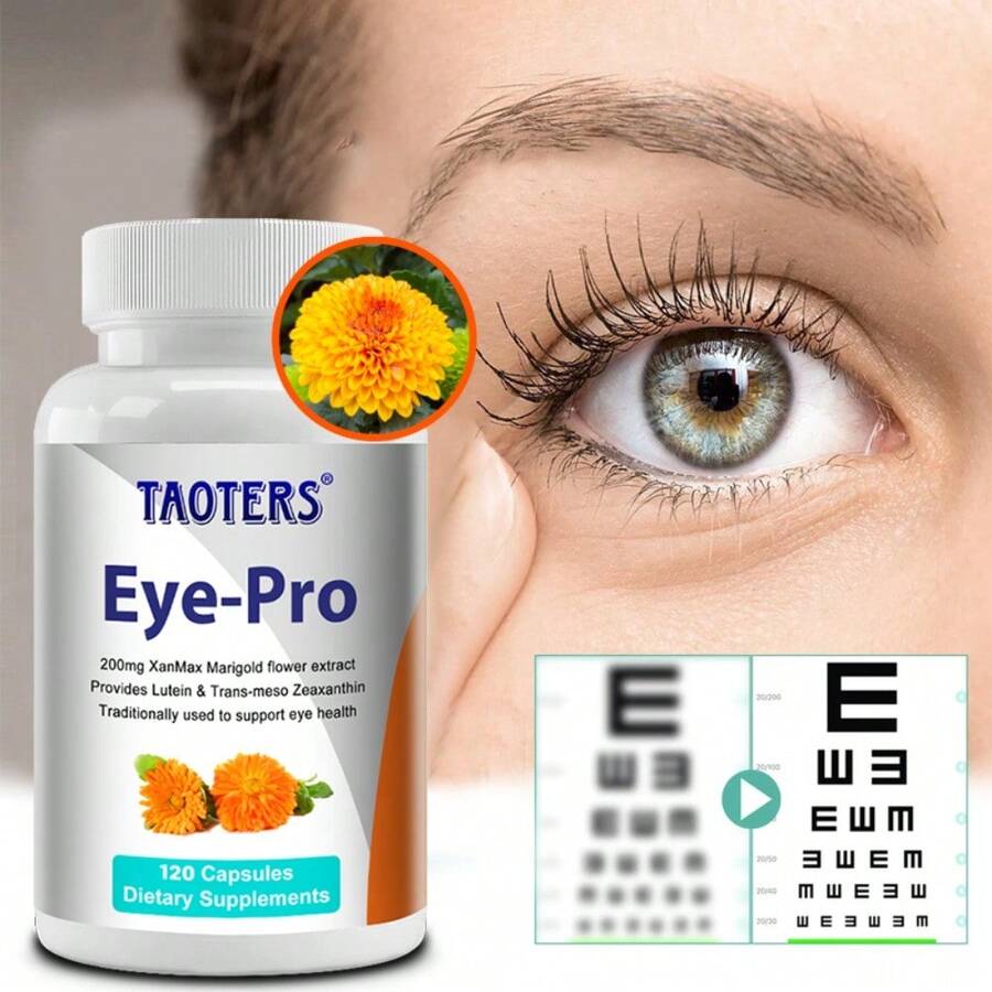 Eye Healthy Support - Eye Supplement - With Marigold Flower Extract - 120 Capsules - 1 Bottle(1 瓶) - 查看 1